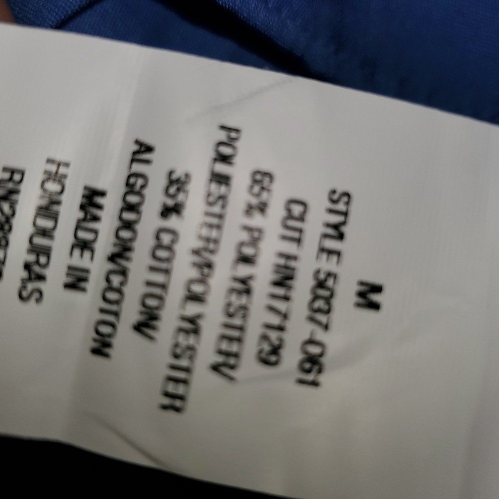 Edwards Blue Collared Button Down - image 7